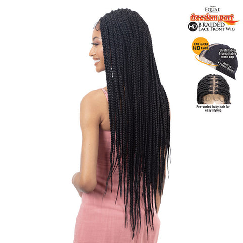 Freetress Equal Braided Freedom Part HD Lace Front Wig - KNOTLESS BOX BRAID Freetress Equal Braided Freedom Part HD Lace Front Wig - KNOTLESS BOX BRAID