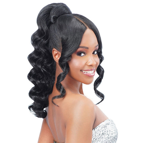 Zury Sis Miss Drawstring Miss Bang Lace Part Drawstring Ponytail - SOFIA Zury Sis Miss Drawstring Miss Bang Lace Part Drawstring Ponytail - SOFIA