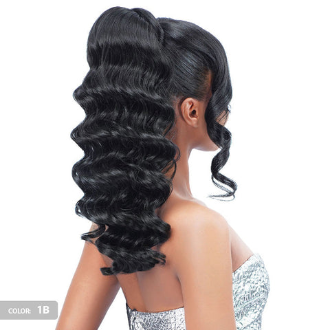 Zury Sis Miss Drawstring Miss Bang Lace Part Drawstring Ponytail - SOFIA Zury Sis Miss Drawstring Miss Bang Lace Part Drawstring Ponytail - SOFIA