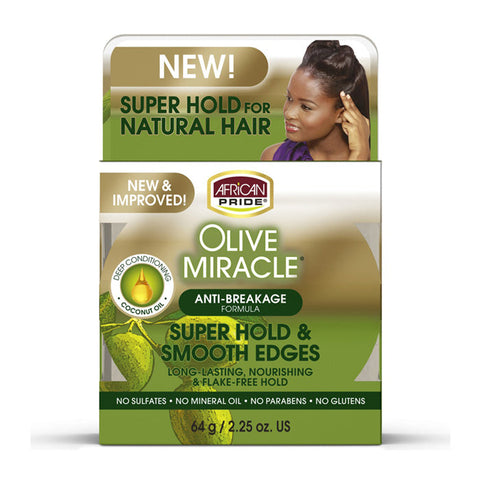 African Pride Olive Miracle - SUPER HOLD & SMOOTH EDGES 2.25 Oz