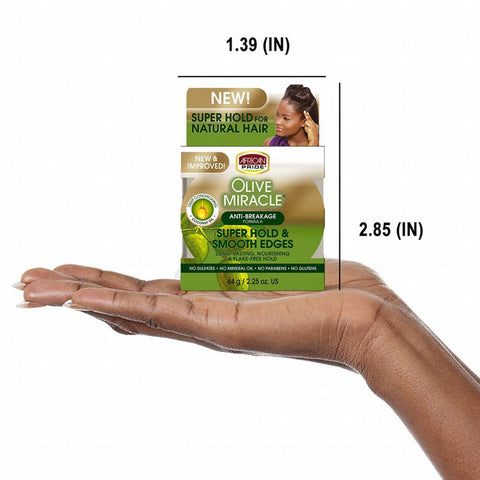 African Pride Olive Miracle - SUPER HOLD & SMOOTH EDGES 2.25 Oz