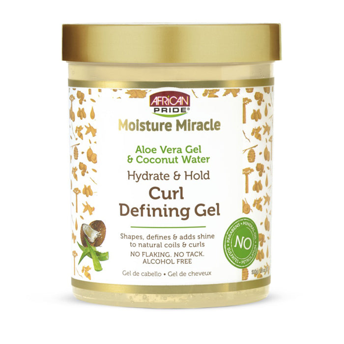 African Pride Moisture Miracle Aloe Vera Gel & Coconut Water - CURL DEFINING GEL 18 Oz