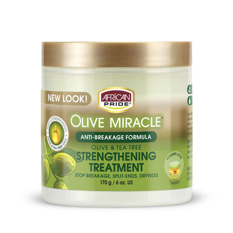 African Pride Olive Miracle Anti-Breakage Formula - STRENGTHENING TREATMENT 6 Oz