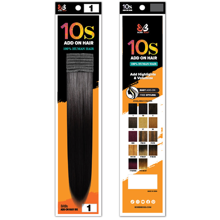 Bobbi Boss 10S Add On Hair 100% Human Hair Pieces - BA10S