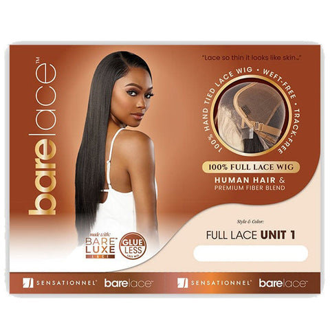 Sensationnel Bare Lace Glueless Human Hair Blend 100% Full Lace Wig - FULL LACE UNIT 1