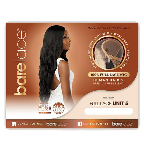 Sensationnel Bare Lace Glueless Human Hair Blend 100% Full Lace Wig - FULL LACE UNIT 5