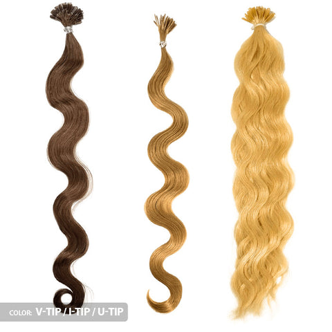 Bohyme Remi Glue Tips Extension - BODY WAVE 27/60/120 PCS (14/18/22 Inch)