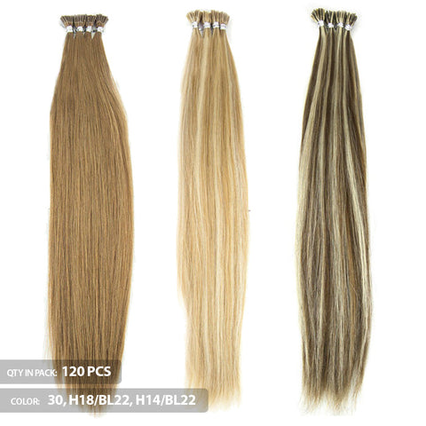 Bohyme Remi Glue Tips Extension - SILKY STRAIGHT 27/60/120 PCS (14/18/22 Inch)