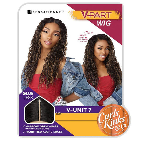 Sensationnel Curls Kinks Glueless V-Part Wig - V-UNIT 7