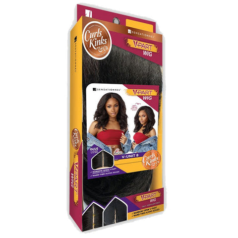 Sensationnel Curls Kinks V-Part Wig Glueless HD Lace Part Wig - V-UNIT 8