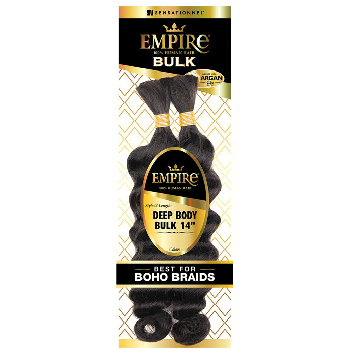 Sensationnel Empire 100% Human Hair Braids Bulk - DEEP BODY BULK 14"