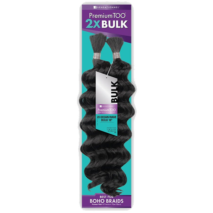 Sensationnel Premium Too 2X Bulk Human Hair Blend Braids - 2X OCEAN WAVE BULK 18"