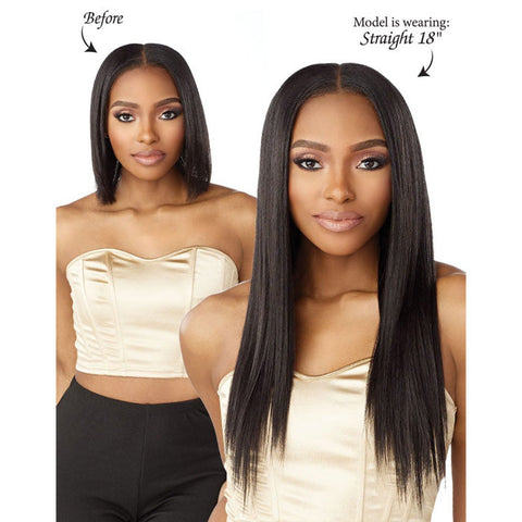 Sensationnel Empire Human Hair Weaves 7 PCS Butterfly Clip-In - STRAIGHT 18"