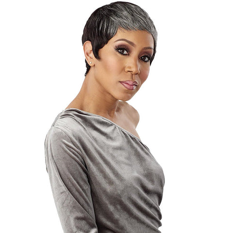 Sensationnel Empire Wig Salt & Pepper 100% Human Hair Wig - EVIE