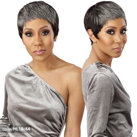 Sensationnel Empire Wig Salt & Pepper 100% Human Hair Wig - EVIE