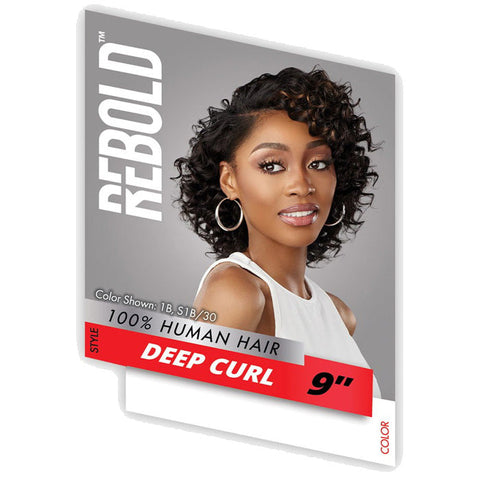 Sensationnel Rebold 100% Human Hair 3 PCS Weaves - DEEP CURL 9"