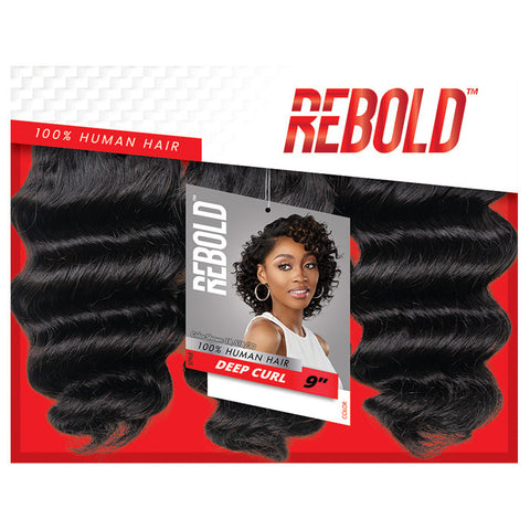 Sensationnel Rebold 100% Human Hair 3 PCS Weaves - DEEP CURL 9"