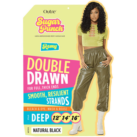 Outre Sugar Punch 100% Unprocessed Remy Human Hair Double Drawn Weaves - DEEP - Multi