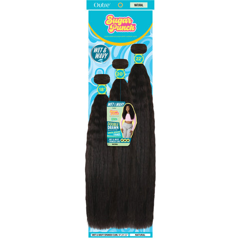 Outre Sugar Punch Wet & Wavy 100% Unprocessed Remy Human Hair Weaves - WET & WAVY SPANISH CURL