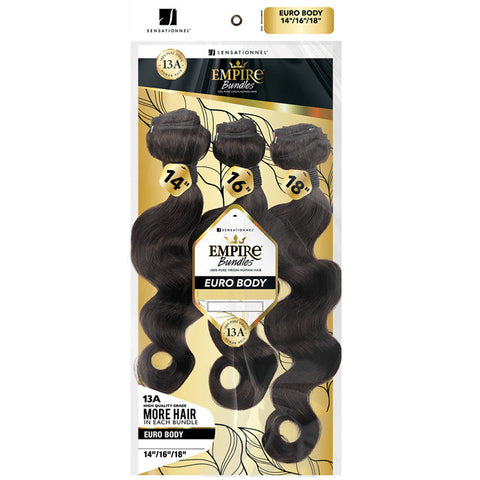 Sensationnel Empire Bundles 13A 100% Pure Virgin Human Hair Weaves - EURO BODY - Multi