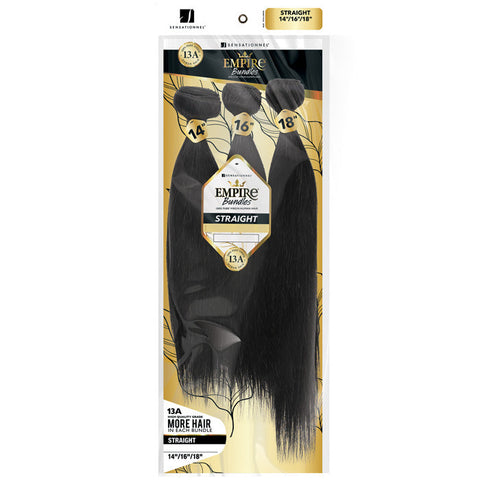 Sensationnel Empire Bundles 13A 100% Pure Virgin Human Hair Weaves - STRAIGHT - Multi