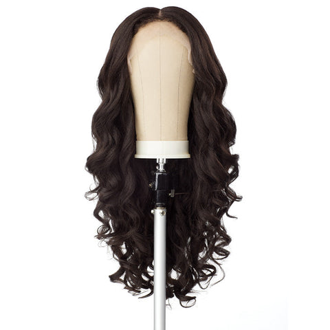 Sensationnel Curls Kinks Textured Lace Kinky Edges Glueless Y-Part HD Lace Front Wig -KINKY LOOSE SPIRAL 24"