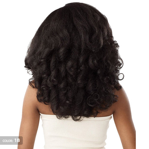 Sensationnel Curls Kinks Textured Lace Kinky Edges Glueless HD Lace Front Wig - Y-PART KINKY ROLLER SET 16"
