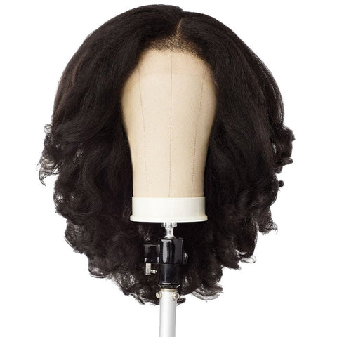 Sensationnel Curls Kinks Textured Lace Kinky Edges Glueless HD Lace Front Wig - Y-PART KINKY ROLLER SET 16"