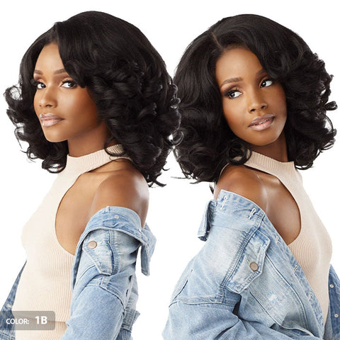 Sensationnel Curls Kinks Textured Lace Kinky Edges Glueless HD Lace Front Wig - Y-PART KINKY VOLUME CURL 14"