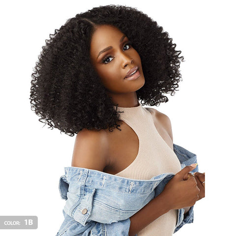 Sensationnel Curls Kinks Textured Lace Kinky Edges Glueless Y-Part HD Lace Front Wig - KINKY ZIGZAG CURLS 14"