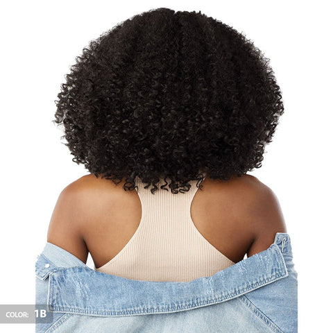 Sensationnel Curls Kinks Textured Lace Kinky Edges Glueless Y-Part HD Lace Front Wig - KINKY ZIGZAG CURLS 14"