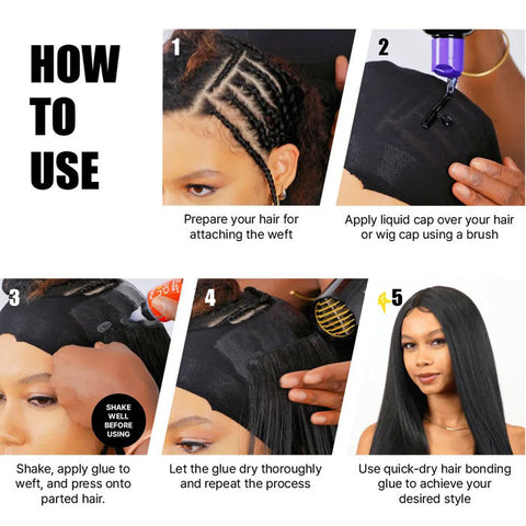 Red by Kiss Quick Dry Weaving Hair Bonding Glue Ultimate Hold (2 Oz / 4 Oz)