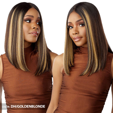 Sensationnel What Lace Human Hair Blend Glueless 13X6 HD Lace Front Wig - SHIYANA 14"