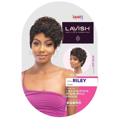 Janet Collection Lavish 100% Virgin Human Hair Full Wig - RILEY