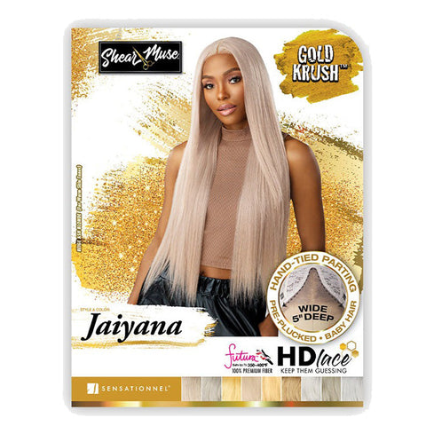 Sensationnel Shear Muse Gold Krush Glueless Wide 5" Deep Pre-Plucked HD Lace Front Wig - JAIYANA
