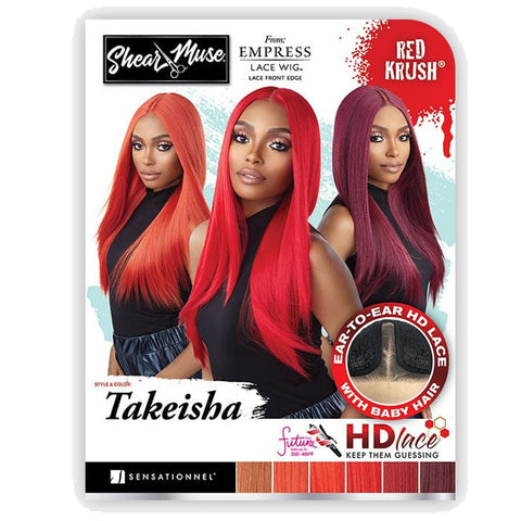 Sensationnel Shear Muse Empress HD Lace Front Wig - TAKEISHA - Red Krush