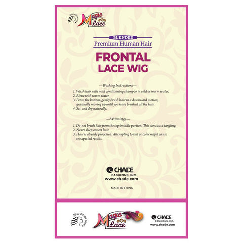 Chade Magic Lace Human Hair Blend 13x4 HD Lace Front Wig - MLFHS40 STRAIGHT
