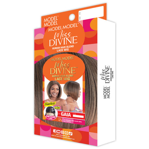 Model Model Miss Divine Human Hair Blend Glueless HD Lace Front Wig - GAIA