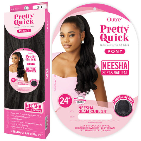 Outre Pretty Quick Neesha Drawstring Ponytail - NEESHA GLAM CURL 24"