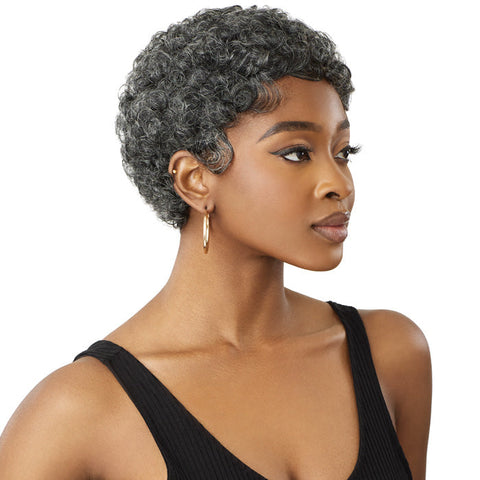 Outre Fab & Fly Gray Glamour 100% Human Hair Full Wig - HH-CARLIE