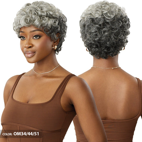 Outre Fab & Fly Gray Glamour 100% Human Hair Full Cap Wig - HH-EMIR