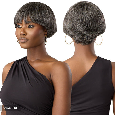 Outre Fab & Fly Gray Glamour 100% Human Hair Full Wig - HH-MIKAH