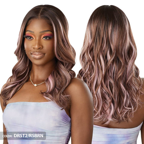 Outre Airtied Glueless Human Hair Blend 13x6 HD Lace Front Wig - HHB-NATURAL WAVE 20"