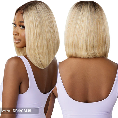 Outre Airtied Glueless Human Hair Blend 13x4 HD Lace Front Wig HHB-NATURAL YAKI 12" - 100% Fully Hand-Tied