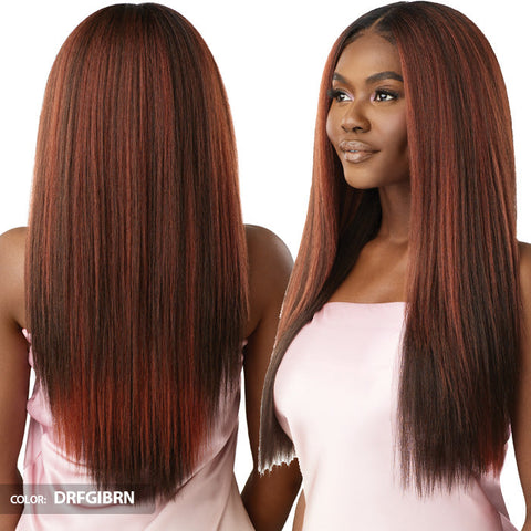 Outre Airtied Glueless Human Hair Blend 13x6 HD Lace Front Wig - PERM YAKI 26" - 100% Fully Hand-Tied