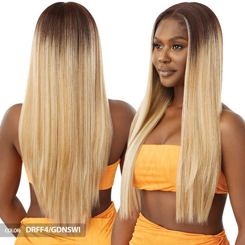 Outre Airtied Human Hair Blend Glueless 100% Fully Hand-Tied 13X6 HD Lace Front Wig - HHB-SLEEK YAKI 28"