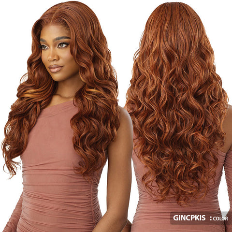 Outre 5x5 Lace Closure Wig 100% Human Hair Blend Glueless HD Lace Front Wig - HHB-GLAM CURLS 24"
