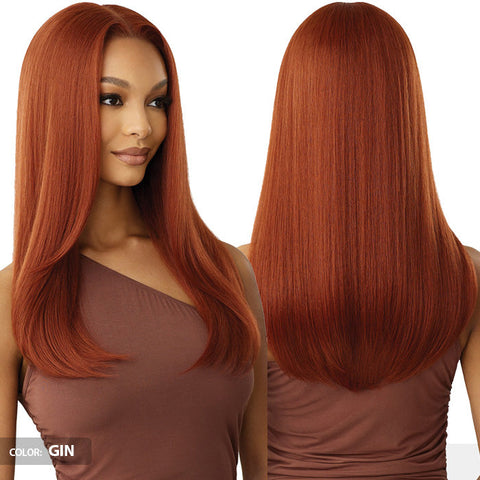 Outre 5x5 Lace Closure Wig Human Hair Blend Glueless HD Lace Front Wig - HHB-NATURAL YAKI 22