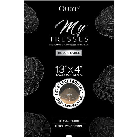 Outre My Tresses Black Label Premium 100% Unprocessed Human Hair HD 13x4 Lace Front Wig - HH-VIRGIN STRAIGHT BOB 10"