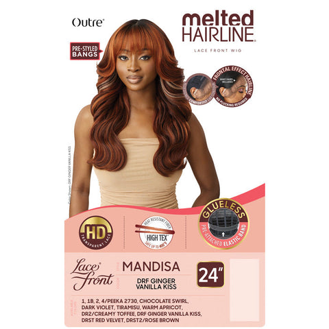 Outre Melted Hairline Glueless HD Lace Front Wig - MANDISA - Pre-Styled Bangs